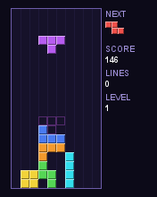 Block Fall running in MicroEmulator