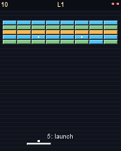 Brick Buster running in MicroEmulator