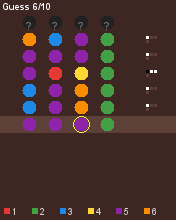 Code Breaker running in MicroEmulator