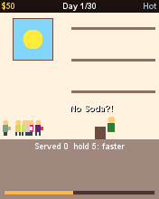 Corner Shop running in MicroEmulator