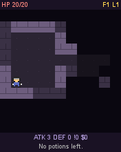 Dungeon Quest running in MicroEmulator