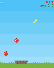 Fruit Catcher running in MicroEmulator