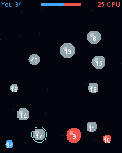 Galaxy Conquest running in MicroEmulator