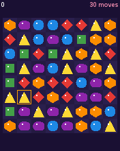Gem Swap running in MicroEmulator