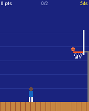 Hoop Shot running in MicroEmulator