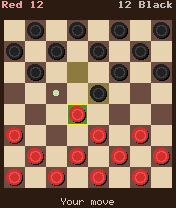 Keypad Checkers gameplay