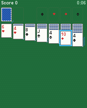 Klondike running in MicroEmulator