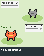 Monster Duel running in MicroEmulator