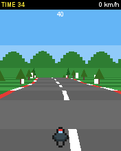 Moto Rush running in MicroEmulator