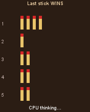 Nim Sticks running in MicroEmulator
