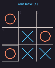 Noughts Grid running in MicroEmulator