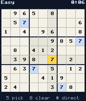 Number Place gameplay