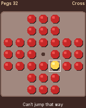 Peg Jump running in MicroEmulator