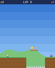 Pixel Jumper running in MicroEmulator