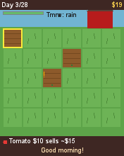 Pocket Farm running in MicroEmulator