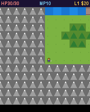 Pocket Saga running in MicroEmulator