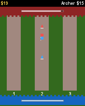 Siege Lanes running in MicroEmulator