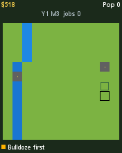 Tiny City running in MicroEmulator