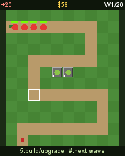 Tower Guard running in MicroEmulator