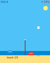 Volley Beach running in MicroEmulator